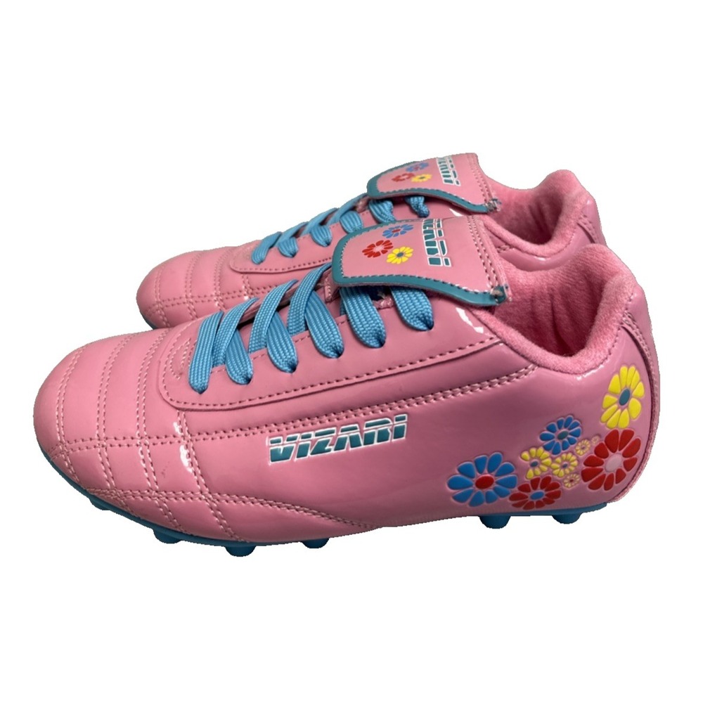 Vizari Youth Pink & Blue Girls Cleats 2Y